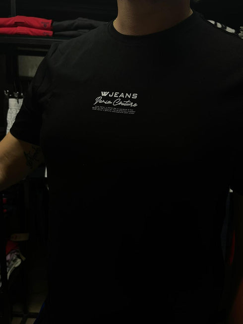 W Jeans Tshirt דבליו ג'ינס חולצת טישרט לוגו באמצע